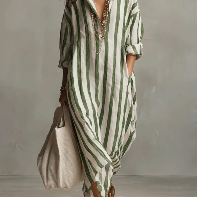 Elegante linnen jurken met rev - Casual Loose Linen Shirt Dress recensie en prijs