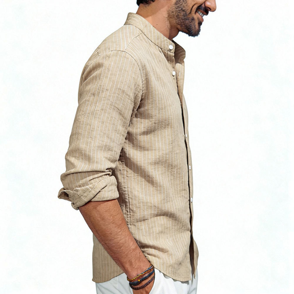 Heren overhemd van linnen met  - Casual Loose Linen Shirt Dress recensie en prijs