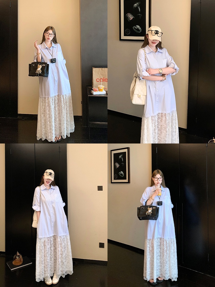 Luu Cherry Girl Lace A-Line Sh - Korean Style A Line Shirt Dress recensie en prijs
