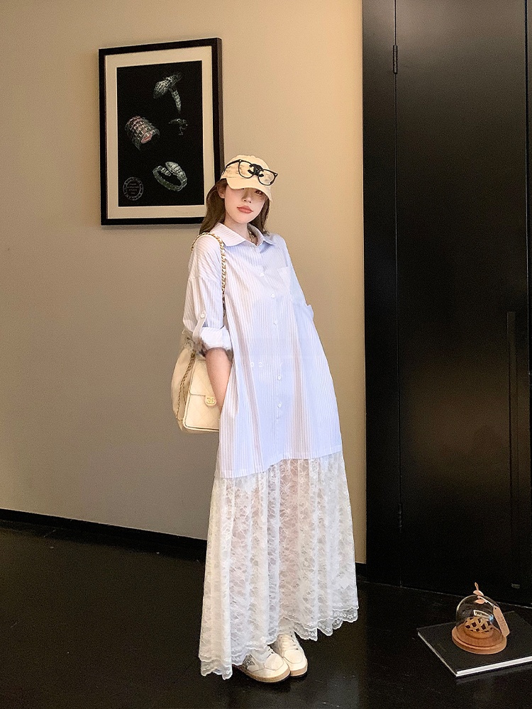 Luu Cherry Girl Lace A-Line Sh - Korean Style A Line Shirt Dress recensie en prijs